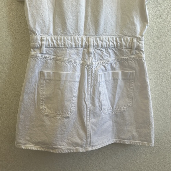 NWOT ZARA WHITE DENIM MINI DRESS - Picture 10 of 12
